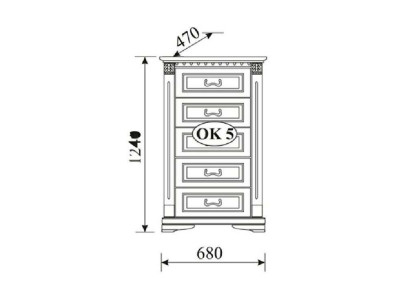 Classic Chest of drawers Chests of drawers Wardrobe Sideboard Solid Furniture Colonial new OK5