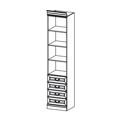 Classic Cabinets Wardrobe Bookshelf Shelf Display case - Model BA-6
