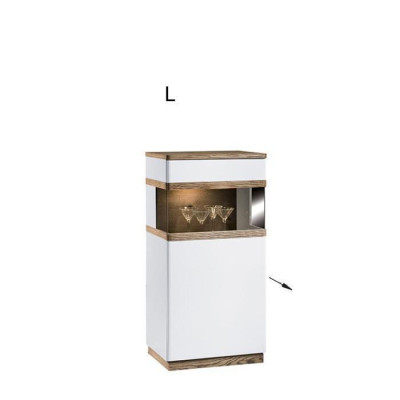 Display case Wood & Glass Sideboard Wardrobe Living room Collection Modern Style Shelf