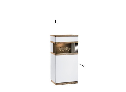 Display case Wood & Glass Sideboard Wardrobe Living room Collection Modern Style Shelf