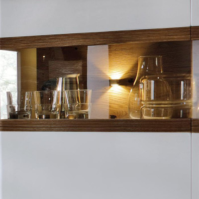 Display case Wood & Glass Sideboard Wardrobe Living room Collection Modern Style Shelf
