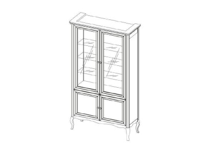 Wardrobe Classic Display case display cabinet Solid wood Real wood - Model PR-W2