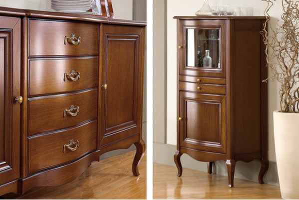 Wardrobe Classic Display case display cabinet Solid wood Real wood - Model PR-W2