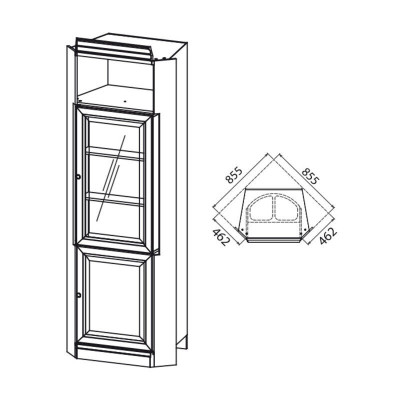Classic Bar Display case Wardrobe Collector's cabinet Collector's showcase Glass cabinet BA-13