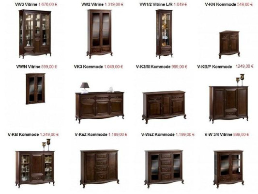 Classic Display case showcase cabinet Wardrobe Real wood showcases V-W 3-4 glass cabinet