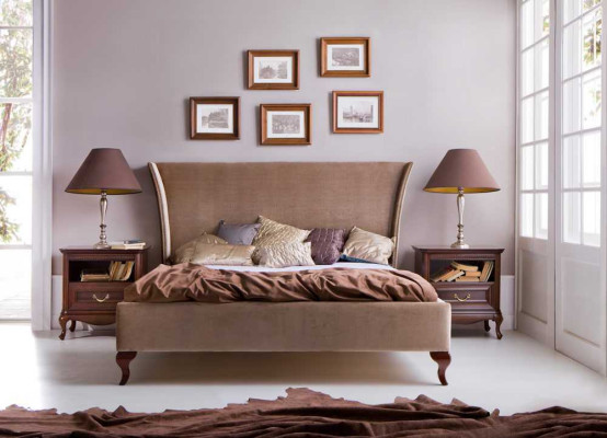 Classic s Bed Beds Double bed Wooden bed Country house - Model CL-1