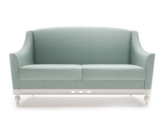 Chippendale Sofa 2 Seater Country House Fabric Sofa with Wood Designer Suite FL-2Siz