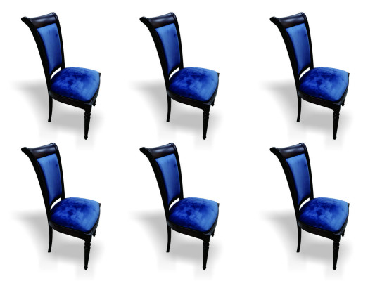 Classic r 6x Chair Wood Textile Club Seat Upholstery Design Armchair SOFORT