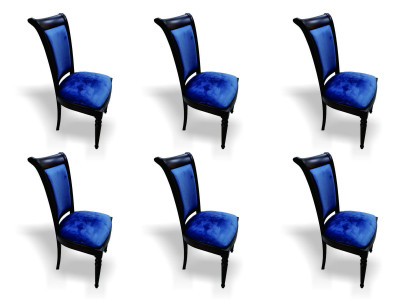 Classic r 6x Chair Wood Textile Club Seat Upholstery Design Armchair SOFORT