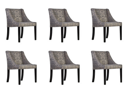 6x Chairs Chair Upholstery Design Lounge Club Seat Lehn Suite Armchair CHANL new