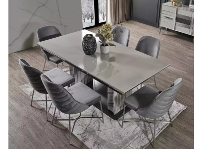 Gray dining room furniture Dining table Chairs Set Dining set Modern Furniture