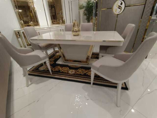 Set 4x Chairs Dining room Set Modern Dining room chair Upholstered chair Design Furniture