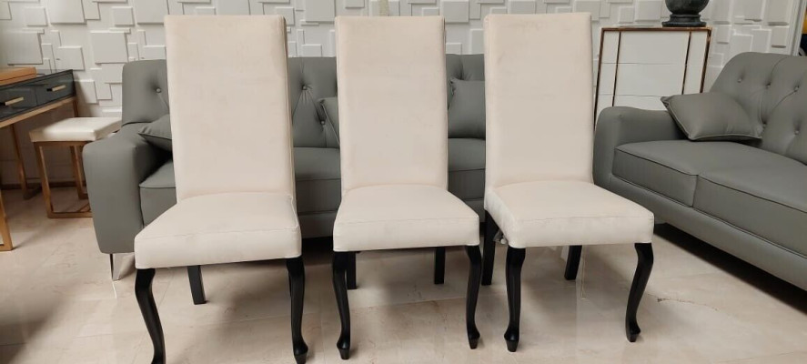 Designer 3x Chairs Dining room Chair Kitchen chair luxury Chairs Wood White Immediately