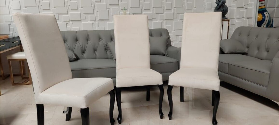 Designer 3x Chairs Dining room Chair Kitchen chair luxury Chairs Wood White Immediately