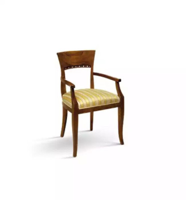 Chair with Armrest Dining room chair Wood Classic r Furniture Upholstery Textile