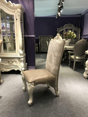 Chair Throne Armchair Dining room new Wood Antique Style Baroque Rococo Leather