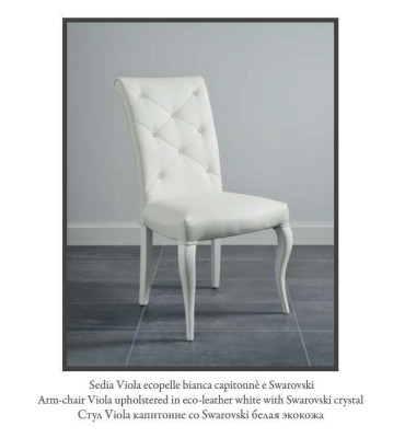 Chair White Design Classic Dining room chair Wood Dining room Style MOBILPIULUXURY