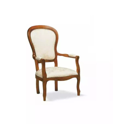 Dining room chair Classic Chair with Armrest Designer Textile Furniture Armchair