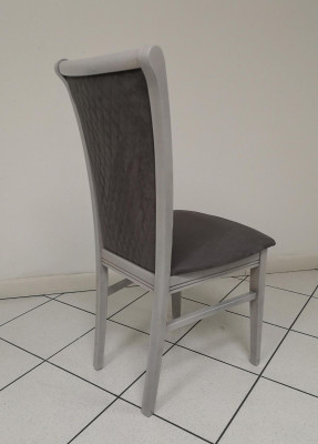 Dining room chair Wood Chair Gray Fabric Lehnst Chairs Relax Design Armchair Italy