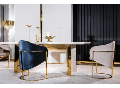 Dining room Chair Luxury Chair Metal with Textile new Chairs Style Modern