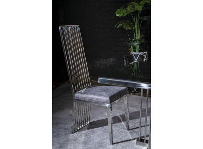 Dining room chair gray luxury chair metal with textile chairs style modern