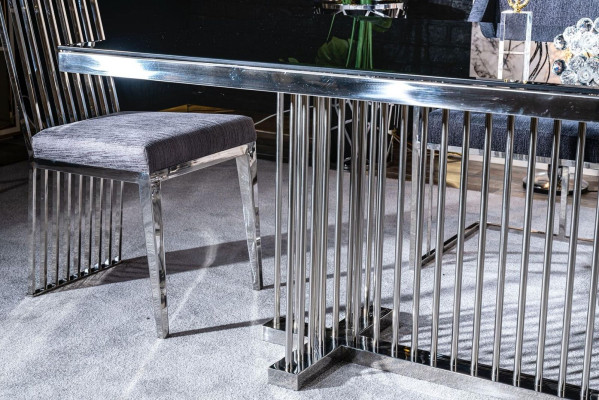 Dining room chair gray luxury chair metal with textile chairs style modern