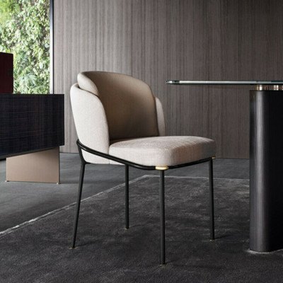 Dining Room 1x Chair Chairs Upholstery Textile Modern Designer Lehn Seat Armchair
