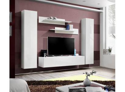 Wall unit Complete e Living room Furnishings 5pcs. Set of wall shelves TV lowboard
