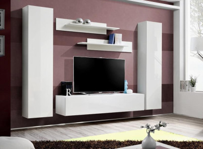 Wall unit Complete e Living room Furnishings 5pcs. Set of wall shelves TV lowboard