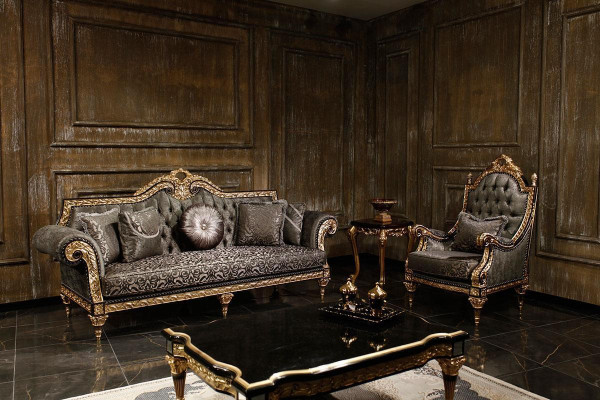 Classic Chesterfield Sofa set 3+1 Seater Designer Coffee table 3pcs