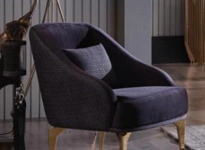 Armchair Living room Modern Desiger new Furniture Black Seat Upholstery Fabric
