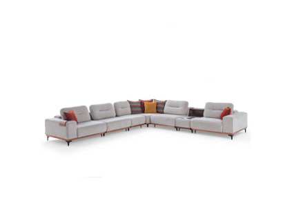 White corner sofa designer L-shape couch upholstered sofas living room couches