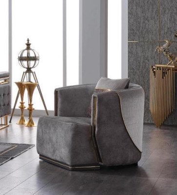 Designer Armchair Living room Luxury Modern Seat Textile Furniture Upholstered Armchair