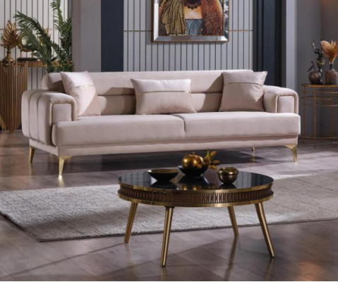 Velvet luxury sofa three-seater upholstered couch designer seat cushion couch living room