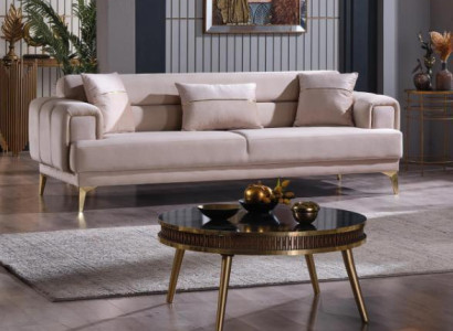 Velvet luxury sofa three-seater upholstered couch designer seat cushion couch living room