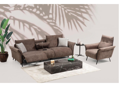 Luxury Complete Set Four Seater Sofa Couch Designer Armchair Modern Furniture