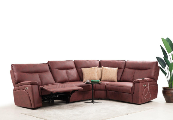 Luxury Corner sofa Red Sofa Couch L-shape Modern Upholstered furniture Designer Living room