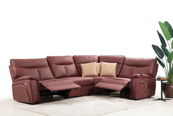 Luxury Corner sofa Red Sofa Couch L-shape Modern Upholstered furniture Designer Living room