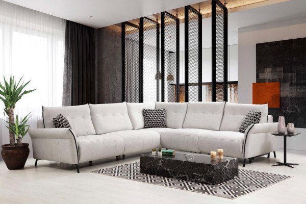 Living room Sofa L-shape Modern Design Textile Fabric Luxury Couch Upholstered furniture