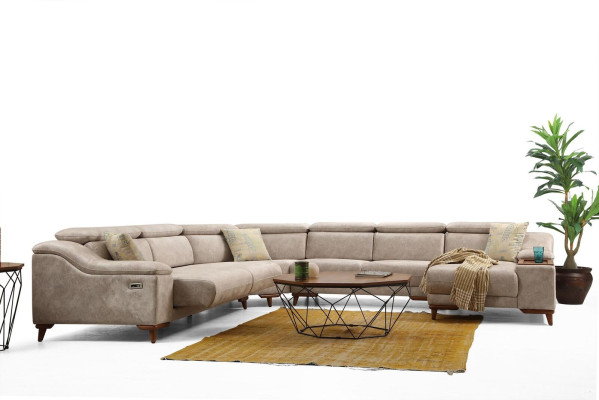 Corner sofa Sofa U-shape Upholstered sofa Couch Suite Corner sofas Modern Living room