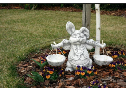 Garden Decoration Rabbit Patio Stone Figures Decorative Nature Statue