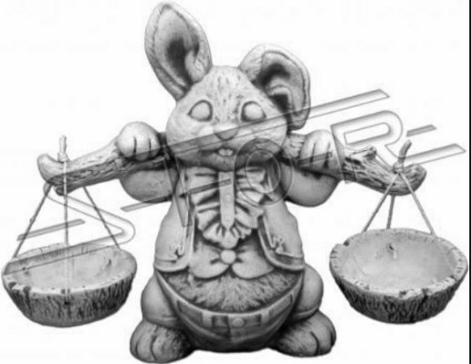 Garden Decoration Rabbit Patio Stone Figures Decorative Nature Statue