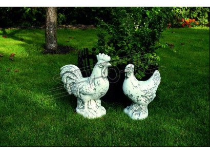 Garden Decoration Chicken Patio Stone Figures Figure Decorative White Statue