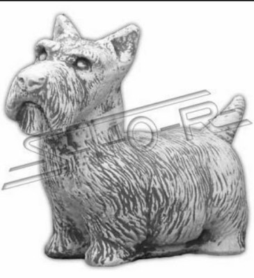 Garden Decoration Dog Patio Stone Figures Decorative White Statue Figure