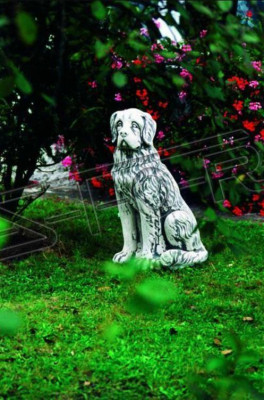Garden Decoration Dog Statue Sculpture Figures Gray Sculptures Designer