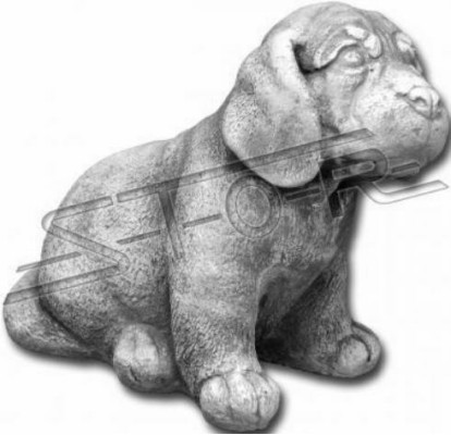 Garden Decoration Dog Patio Stone Figure Figurines Decorative Statue White