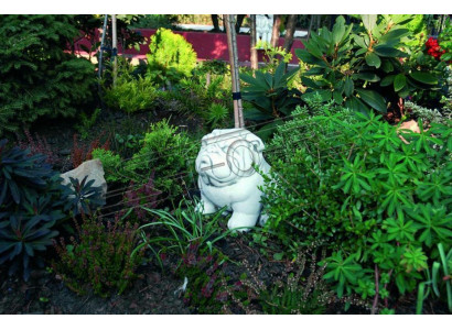 Garden Decoration Dog Patio Stone Figures Decorative Figure White Statue