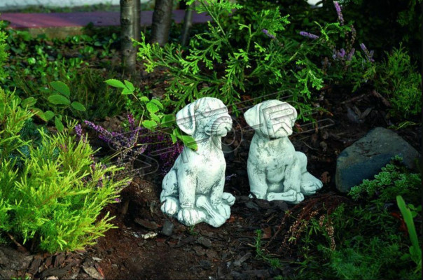 Garden Decoration Dog Patio Stone Figures Figure Decorative Statue