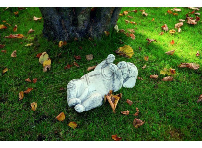 Garden Decoration Dog Patio Stone Figures Decorative White Statue