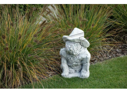 Garden Decoration Dog Patio Stone Figures White Decorative Statue Figure